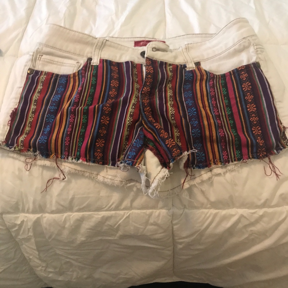 Forever 21 white denim shorts